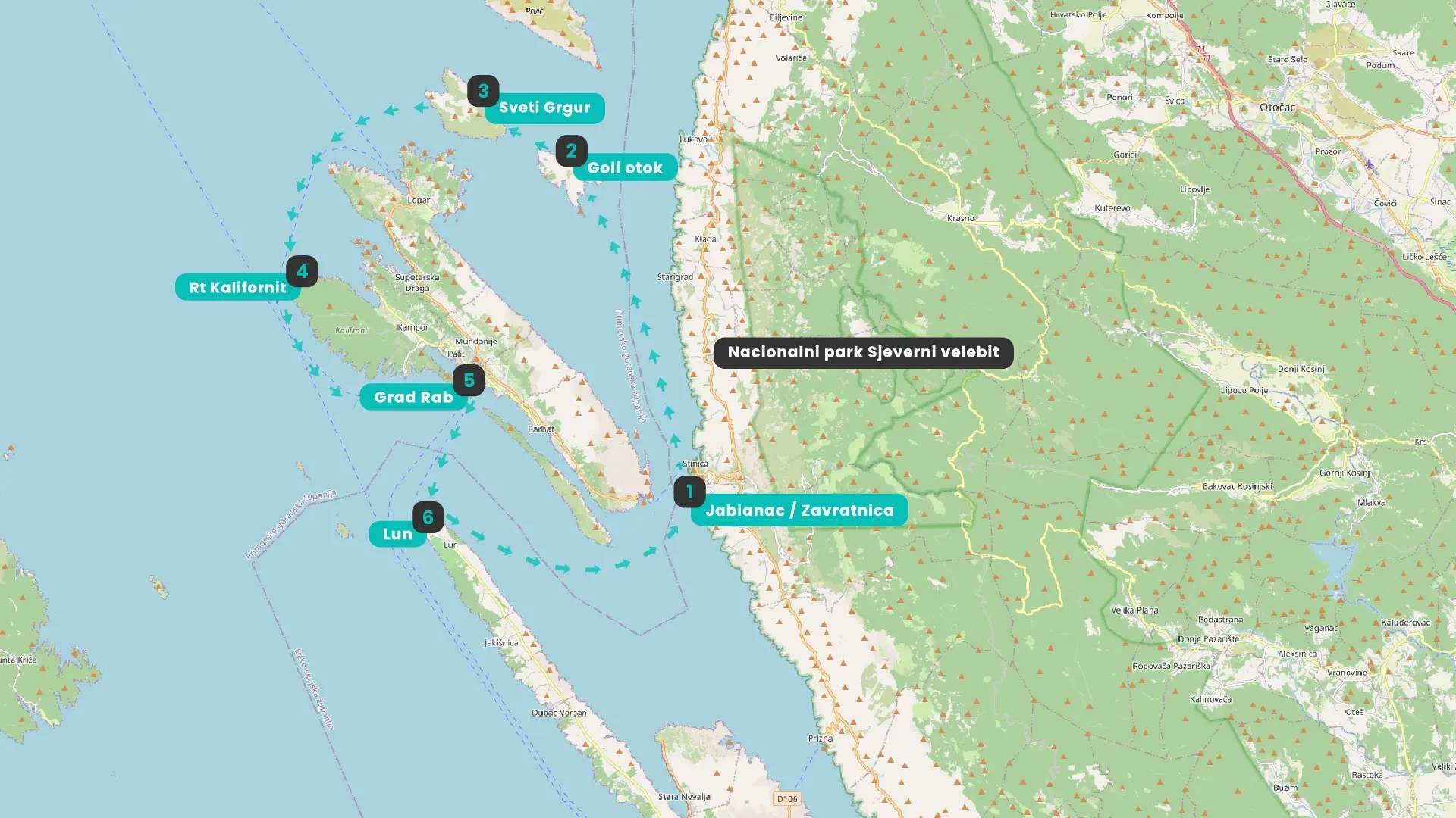 kvarner-adventures-brodske-ture-ruta